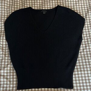 Ann Taylor Black V-Neck sweater vest